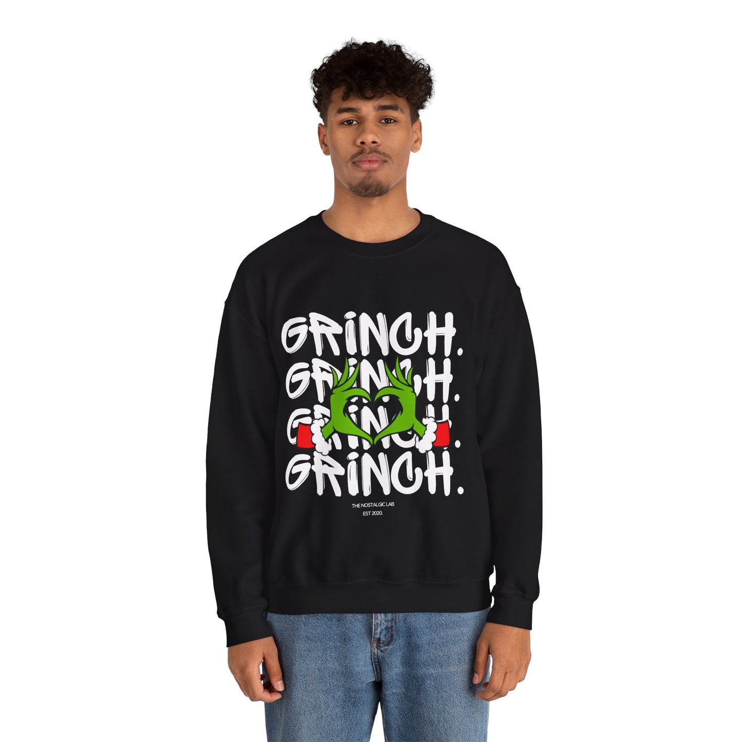 Grinch Heart Unisex Crewneck Sweatshirt