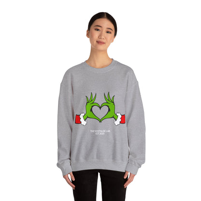 Grinch Heart Unisex Crewneck Sweatshirt