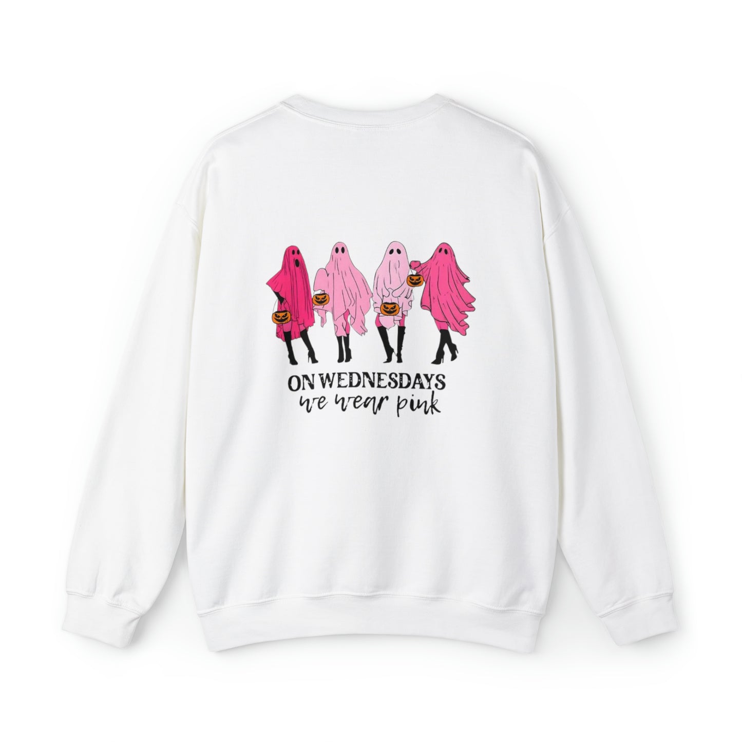 Unisex On Wednesdays We Wear Pink Crewneck Sweatshirt