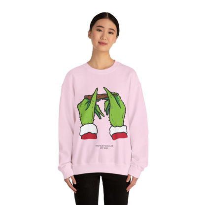 Grinch Roll Up Unisex Crewneck Sweatshirt
