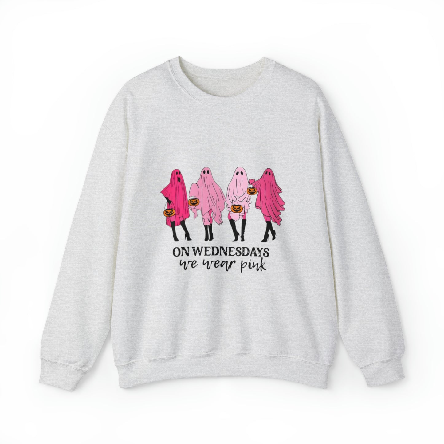 Unisex On Wednesdays We Wear Pink Crewneck Sweatshirt