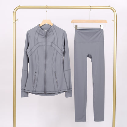 Lululemon Grey Full Zip Define Leggings Set