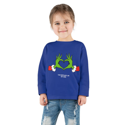Grinch Heart Toddler Long Sleeve Tee