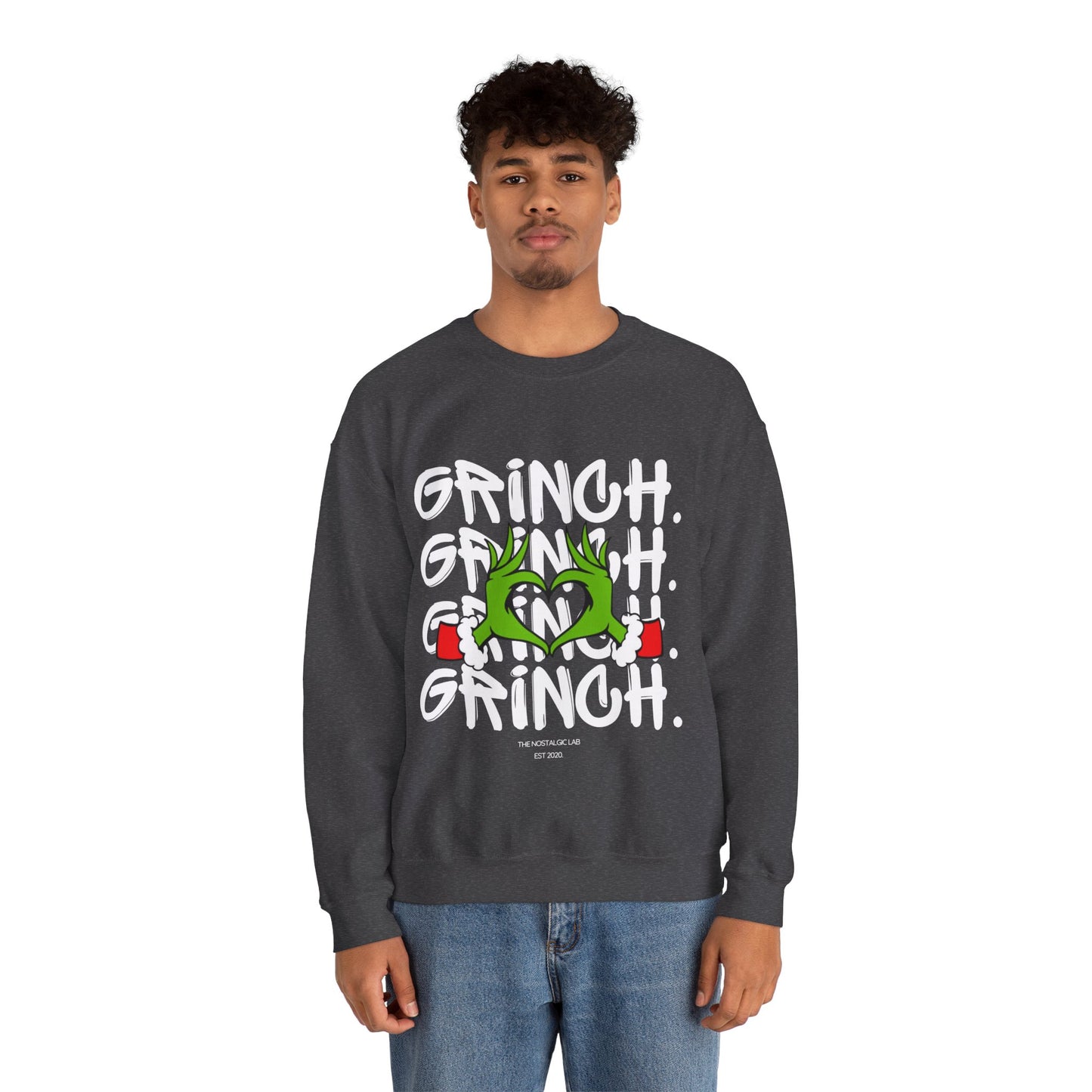 Grinch Heart Unisex Crewneck Sweatshirt