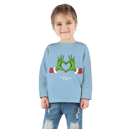 Grinch Heart Toddler Long Sleeve Tee