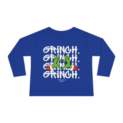 Grinch Heart Toddler Long Sleeve Tee