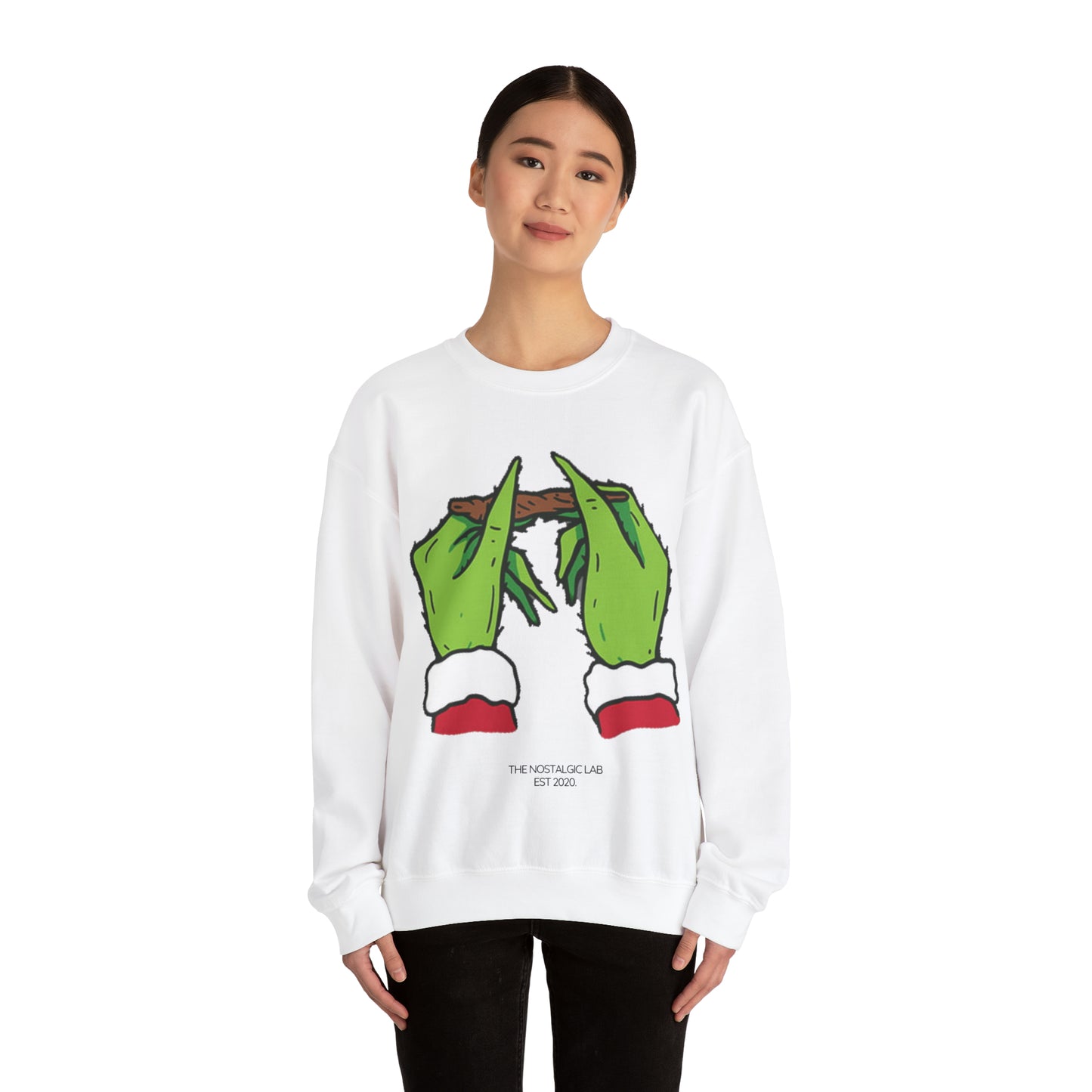 Grinch Roll Up Unisex Crewneck Sweatshirt
