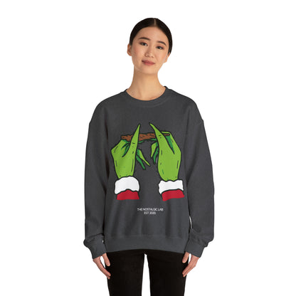 Grinch Roll Up Unisex Crewneck Sweatshirt