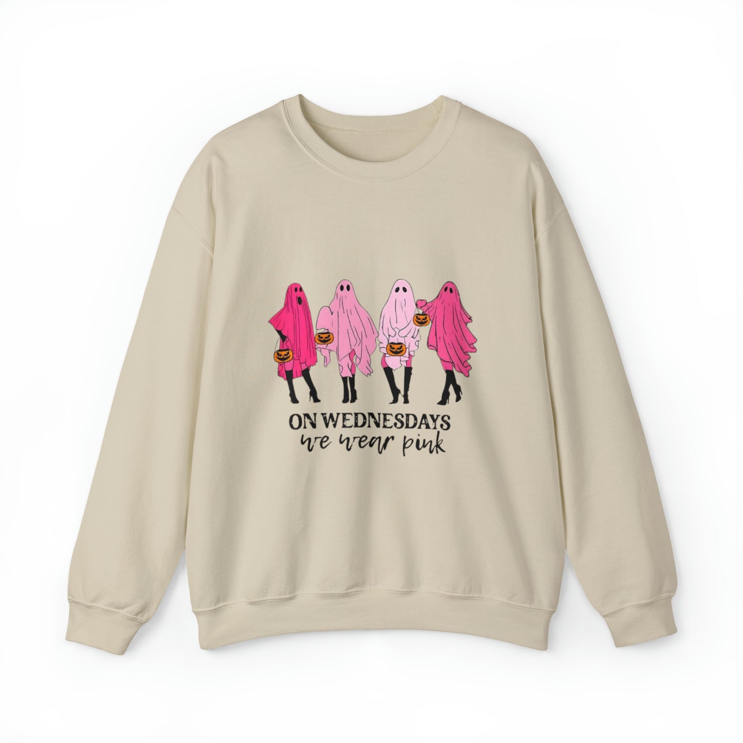 Unisex On Wednesdays We Wear Pink Crewneck Sweatshirt