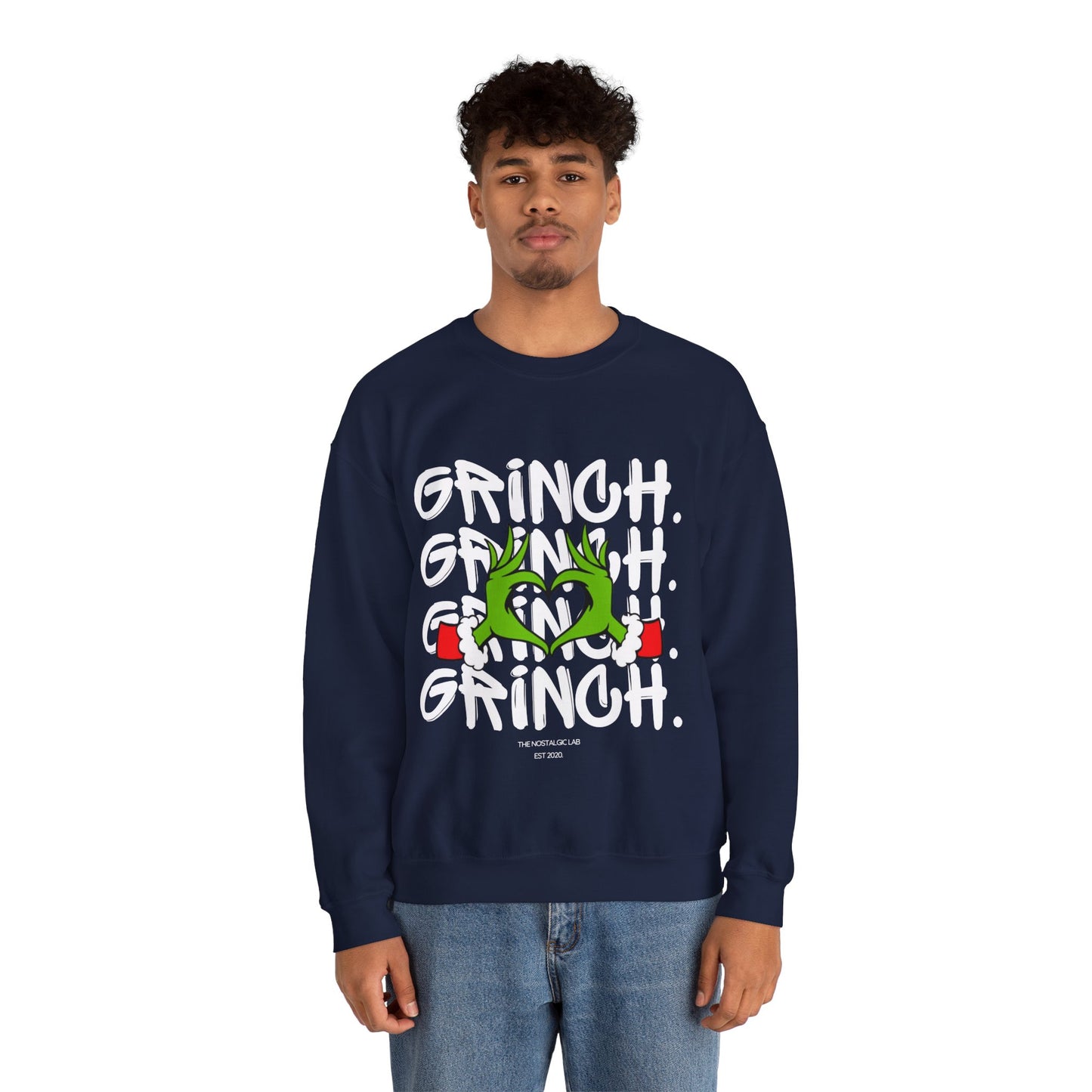 Grinch Heart Unisex Crewneck Sweatshirt
