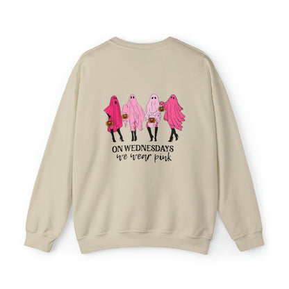 Unisex On Wednesdays We Wear Pink Crewneck Sweatshirt