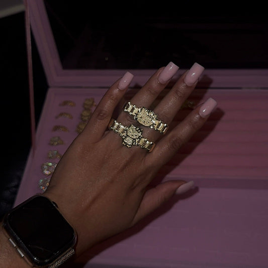 HK Face Double Ring