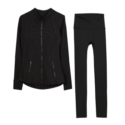 Lululemon Black Full Zip Define Leggings Set