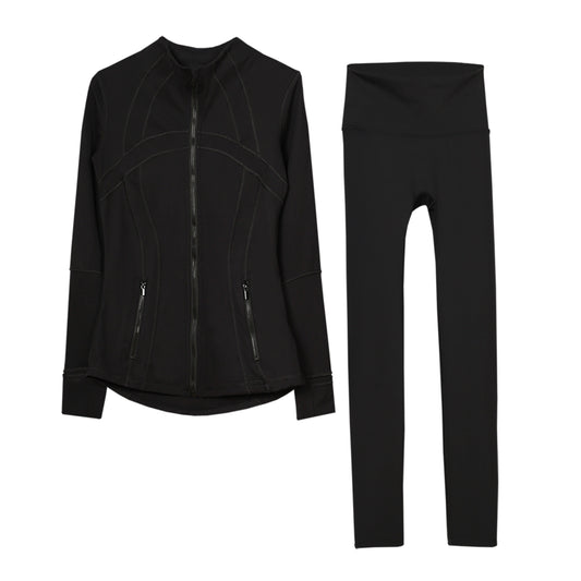 Lululemon Black Full Zip Define Leggings Set