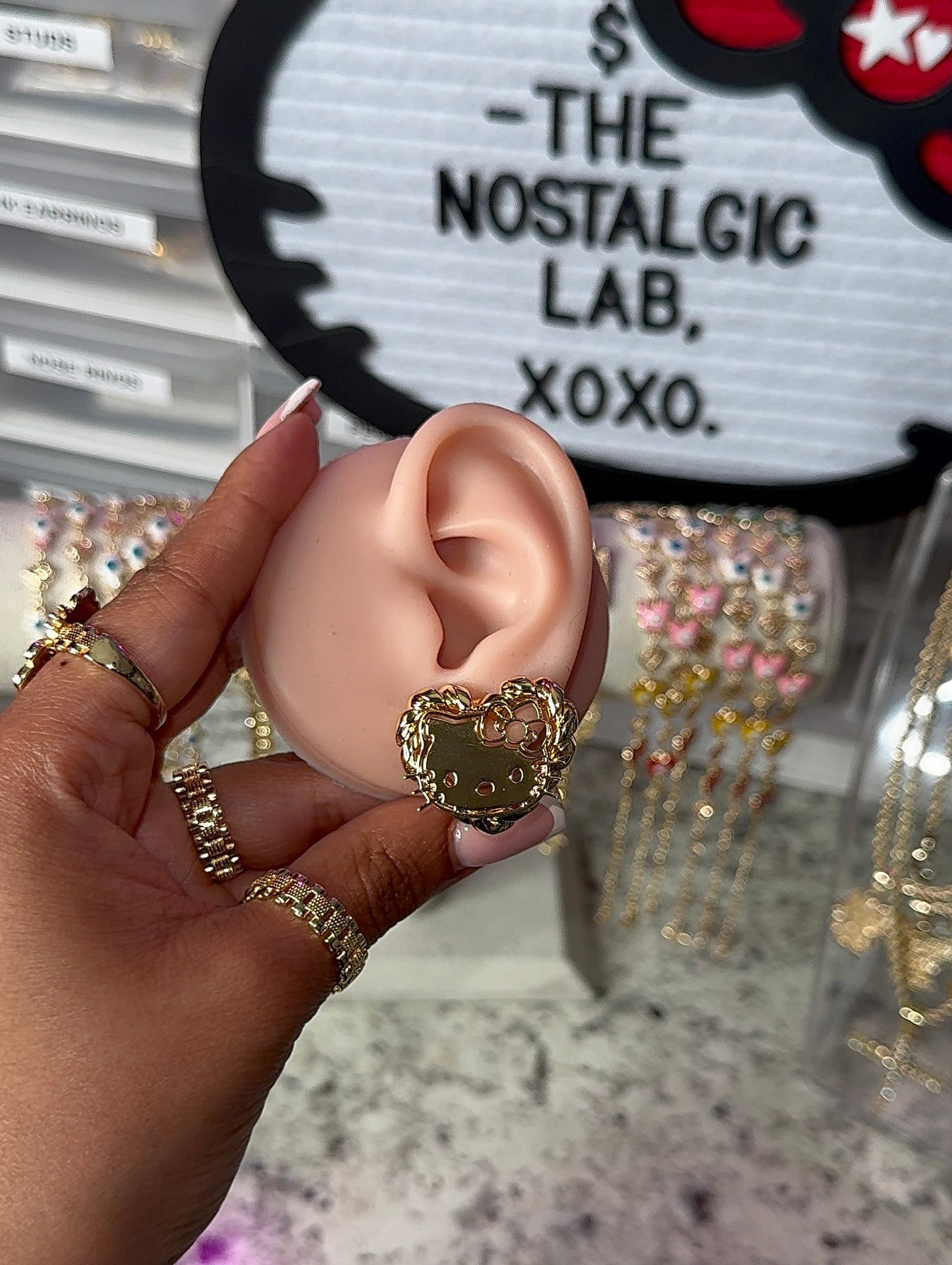 HK Heart Twist Studs