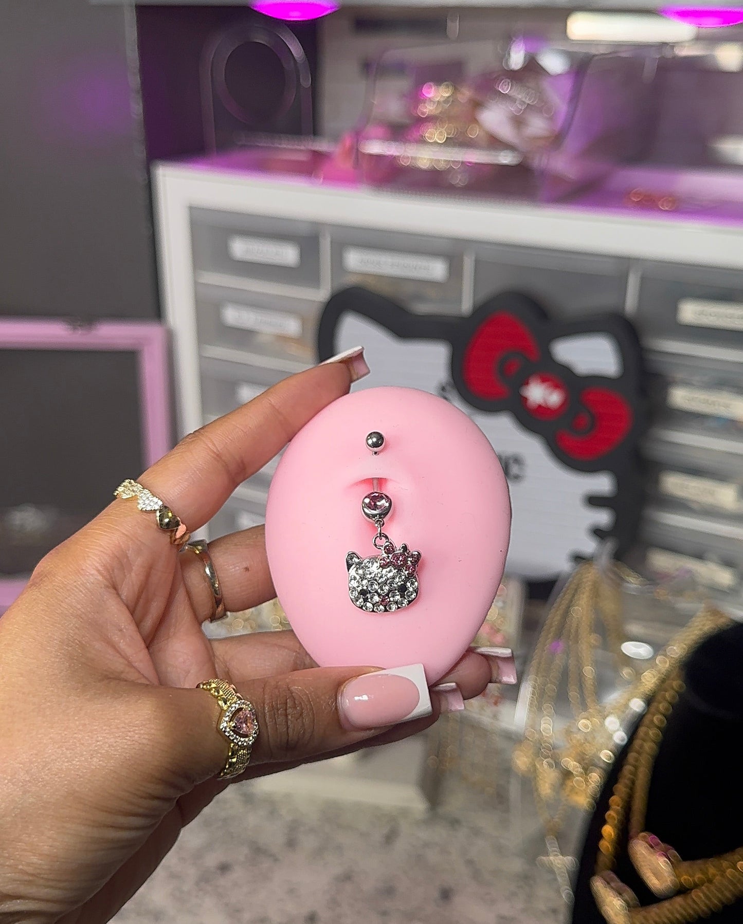 HK Face Belly Ring