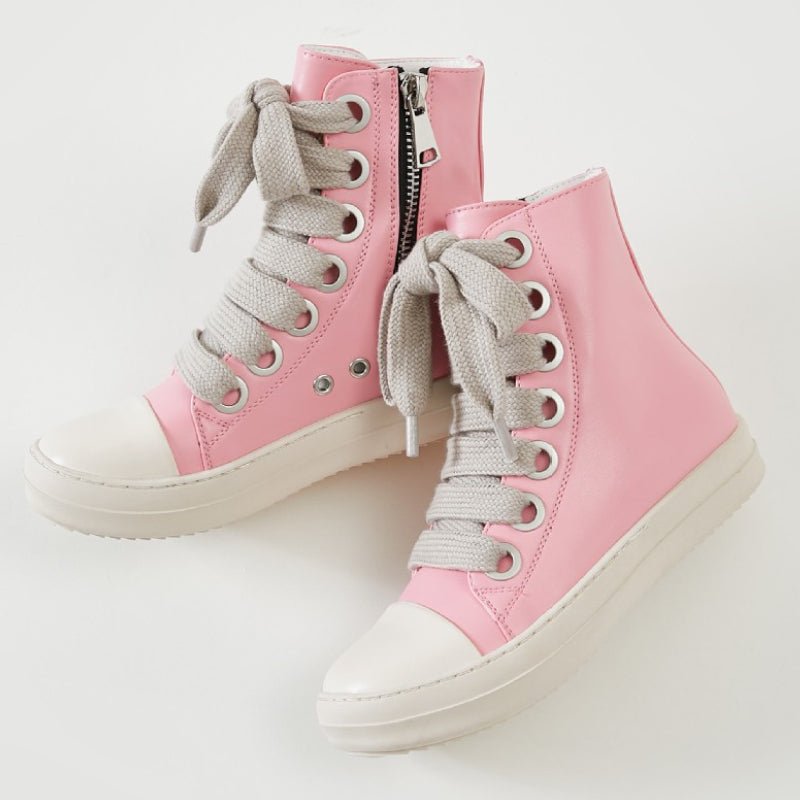 Pink Chunky Boots