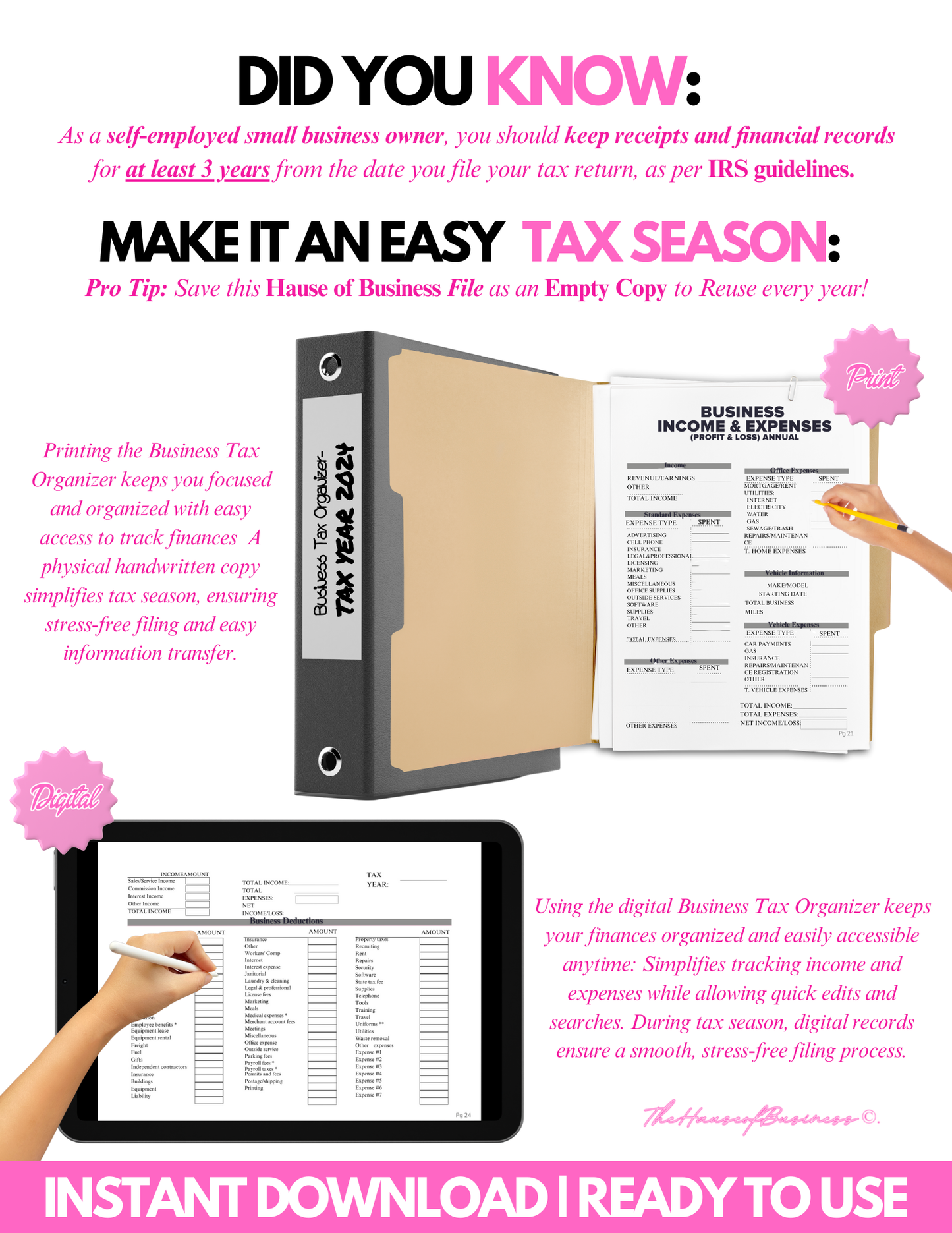 Tax Organizer For Small Businesses