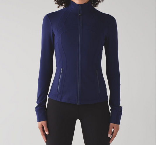 Lululemon Navy Blue Full Zip Define Leggings Set