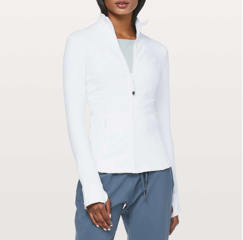 Lululemon White Full Zip Define Leggings Set