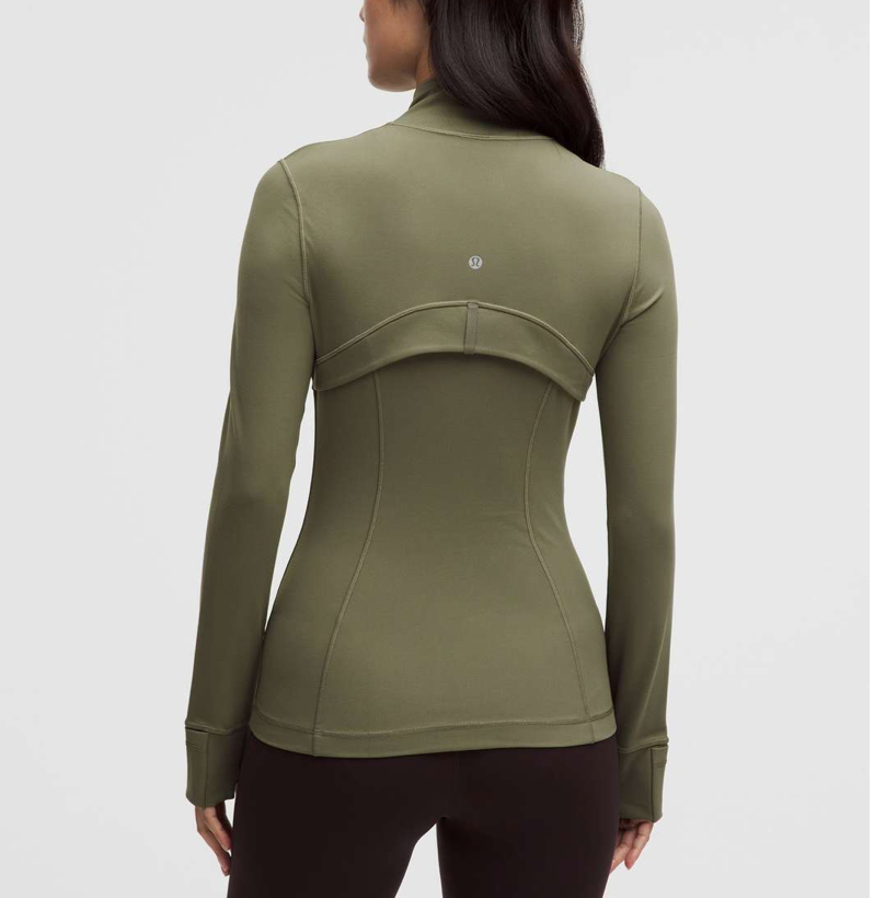 Lululemon Olive Green Full Zip Define Leggings Set