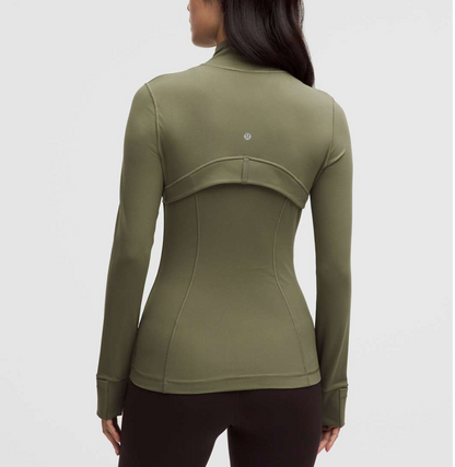 Lululemon Olive Green Full Zip Define Leggings Set