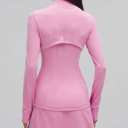 Lululemon Pink Frosting Full Zip Define Leggings Set