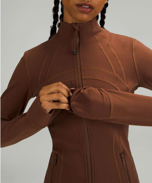 Lululemon Roasted Brown Full Zip Define Leggings Set