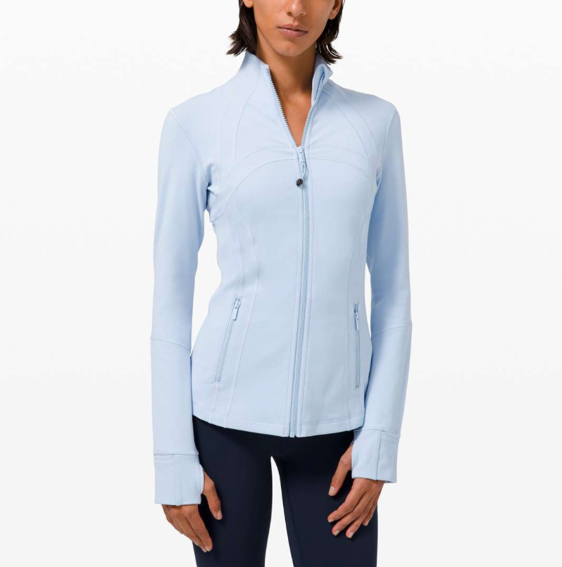 Lululemon Serene Blue Full Zip Define Leggings Set