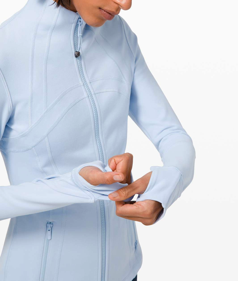 Lululemon Serene Blue Full Zip Define Leggings Set