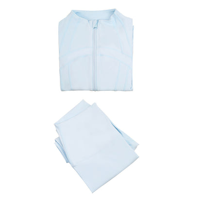 Lululemon Serene Blue Full Zip Define Leggings Set