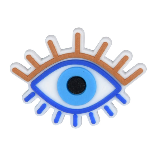 Evil Eye Gold Lashes Croc Klip