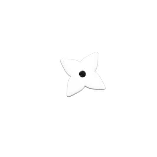 LV Flower II - White Croc Klip