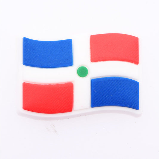 Dominican Flag Croc Klip
