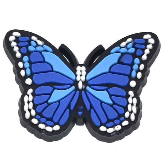 Small Blue Butterfly Croc Klip