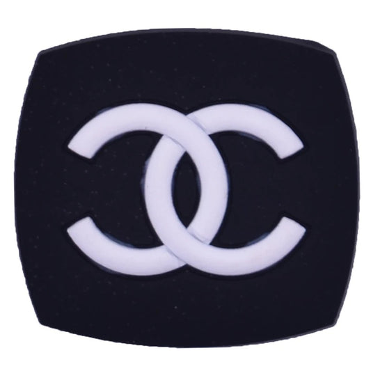 CC- Square Black Croc Klip