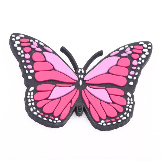 Big Pink Butterfly Croc Klip