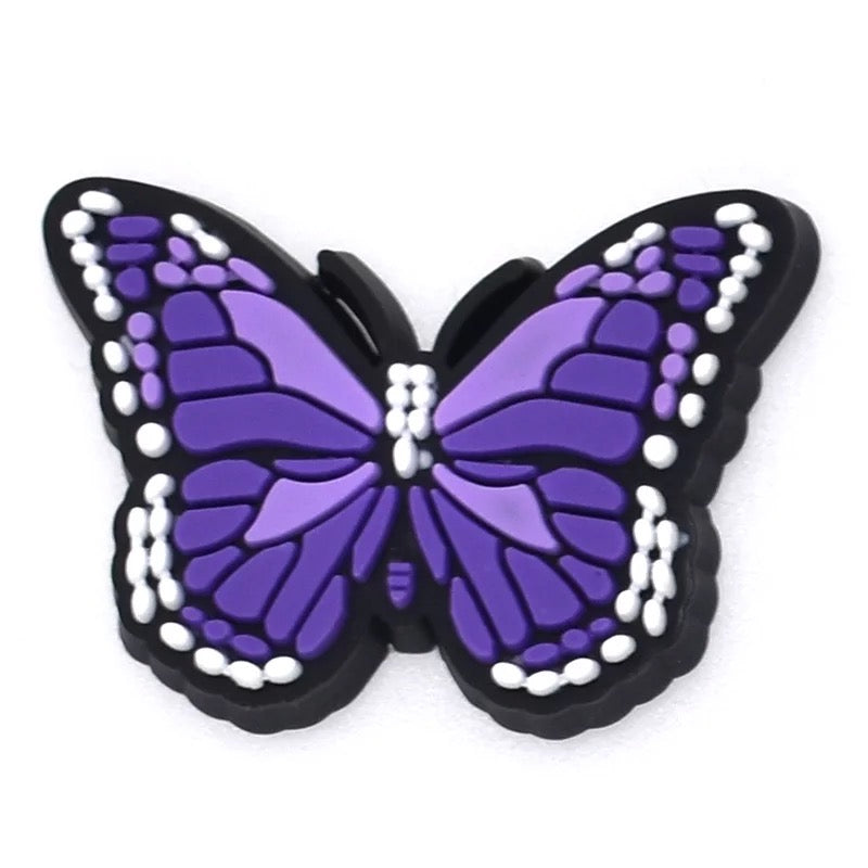Big Purple Butterfly Croc Klip