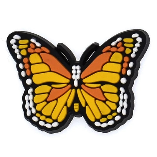 Big Yellow Butterfly Croc Klip
