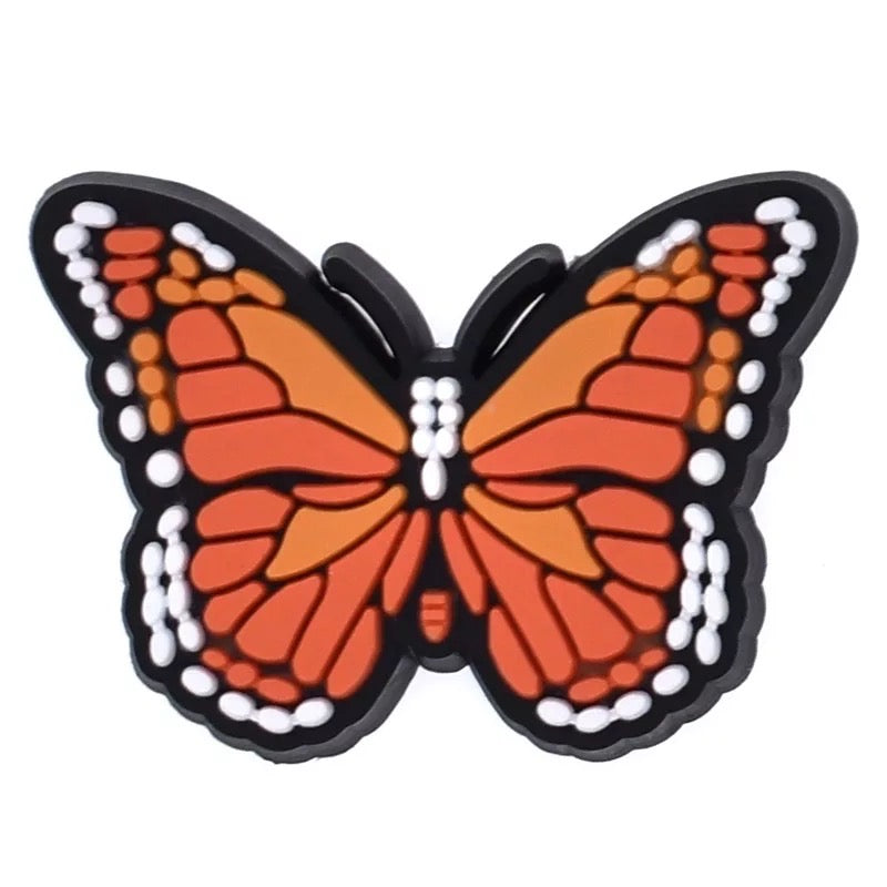 Big Orange Butterfly Croc Klip