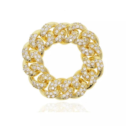Luxe Icy Cuban Link Ring