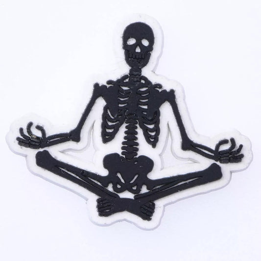 Skeleton Yoga Croc Klip