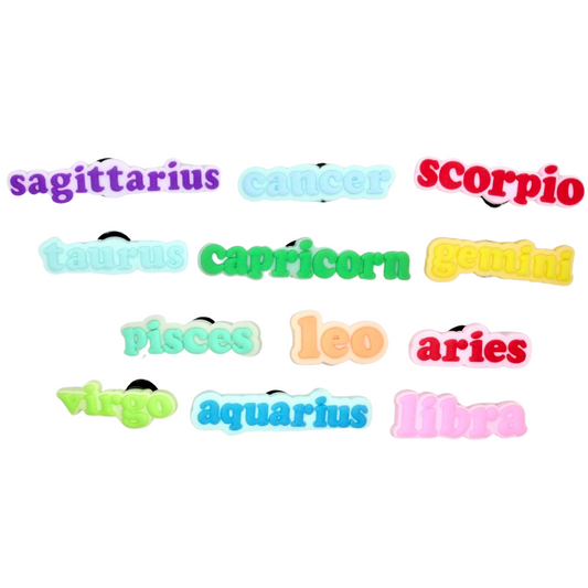 Zodiac Names Croc Klips