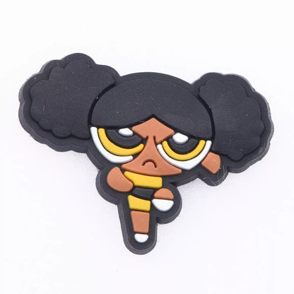Afro Power Puff Girls Croc Klip
