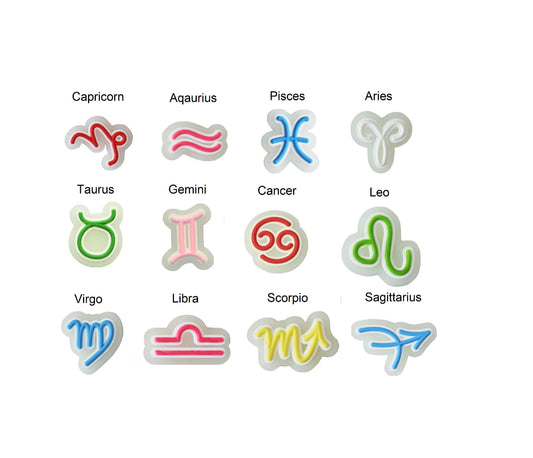 Glow Zodiac Sign Croc Klip
