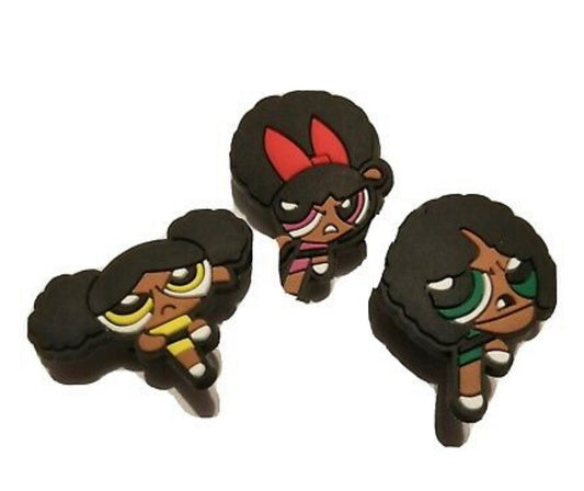 Afro Power Puff Girls Croc Klip