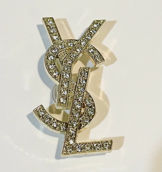 Gold YSL Croc Klip