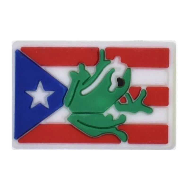 Coqui on PR flag Croc Klip