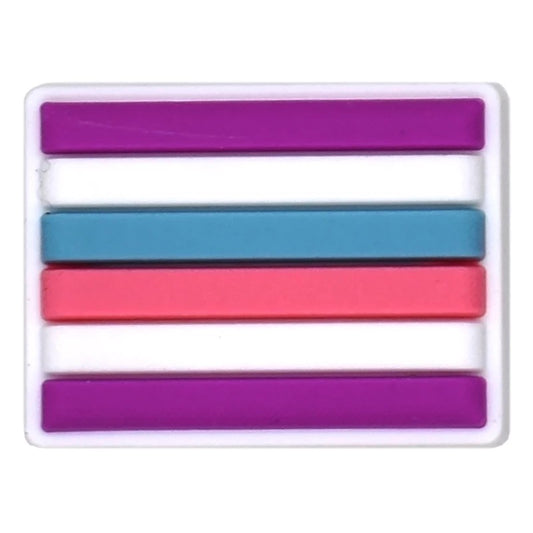 Trans Flag Croc Klip